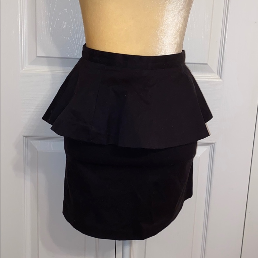 Alice & Olivia Black Peplum Skirt Size 2